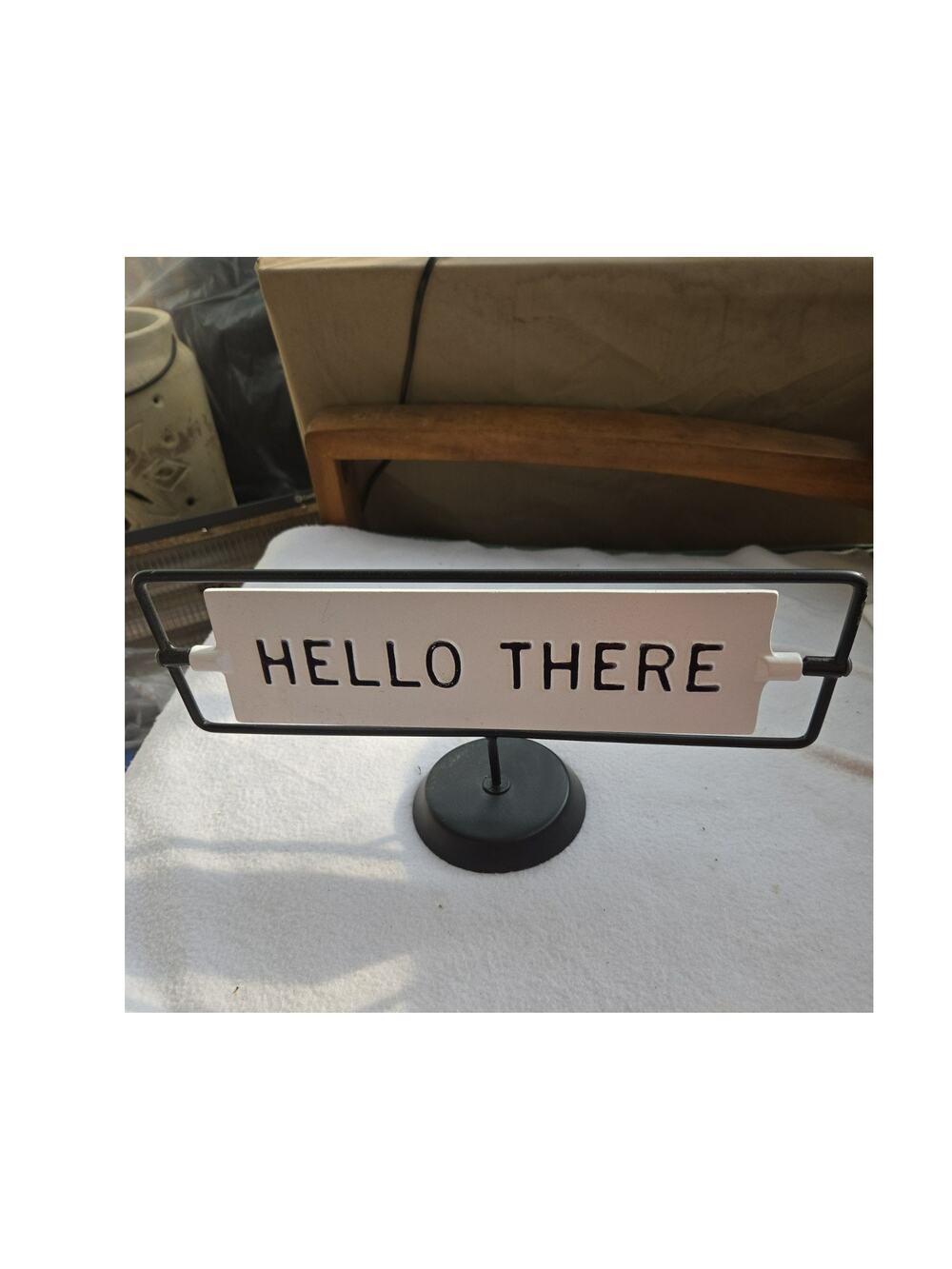 Magnolia Home Hearth & Hand Hello There Miss You Already Sign Metal Farmhouse